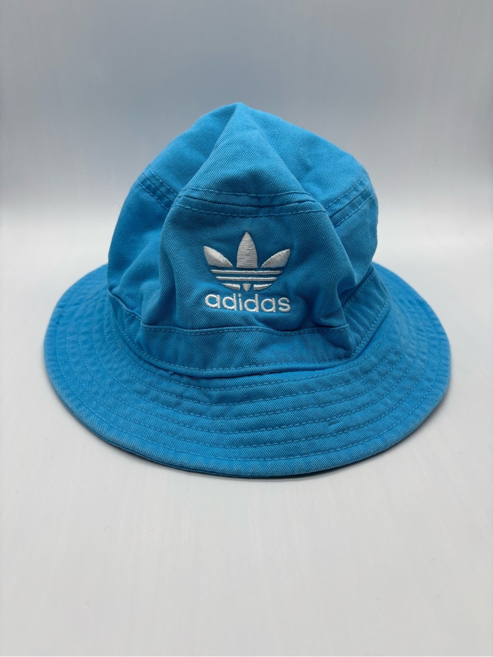 Adidas Originals Blue Bucket Hat | Stonewashed Cotton | Like-New